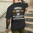 Enero 1967 58 Años Hombre Cumpleaños Regalo Enero 1967 Camiseta Hombre Estampado Espalda Regalos para él