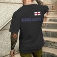 England With National Flag Flag On The Chest T-Shirt mit Rückendruck Geschenke für Ihn