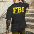 Fbi Federal Office For Investigation Officers 2-Sided T-Shirt mit Rückendruck Geschenke für Ihn