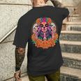 Fleurs De Crâne De La Catrina Dia De Los Muertos T-shirt imprimé au dos Cadeaux pour lui