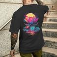 Flor De Lotoeranoaporwave Retro Flores Camiseta Hombre Estampado Espalda Regalos para él