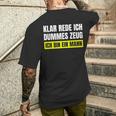 Saying Ironic Stupid Stuff I Am A Man T-Shirt mit Rückendruck Geschenke für Ihn