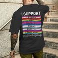 Gay Pride Lgbt Support Trans Pan Lesbian Bi Equality T-Shirt mit Rückendruck Geschenke für Ihn