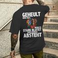 Geheult Erst Wenn Es Stark Blutet Handball Hanballer T-Shirt mit Rückendruck Geschenke für Ihn