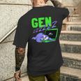 Gen Z Slogan Sleeping Fault Gen Zzz Generation Z T-Shirt mit Rückendruck Geschenke für Ihn