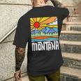 Graphiqueintage De La Nature Artistique Et Des Montagnes Du Montana T-shirt imprimé au dos Cadeaux pour lui