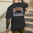 Guardar Los Unicornios Gorditosintage Rinoceronte Derechos Animales Divertido Camiseta Hombre Estampado Espalda Regalos para él
