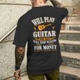 Guitar Will Play For Free Men's T-shirt Back Print Gifts for Him