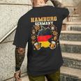 Hamburgo Alemania Souvenir Bandera Alemana Mapa Hamburgoacaciones Camiseta Hombre Estampado Espalda Regalos para él