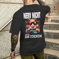 Hamster Nerv Nicht Bin Am Zocken Am Zocken Gaming T-Shirt mit Rückendruck Geschenke für Ihn