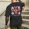 Happy 100 Days Of School Crayon Coquette Bow Enseignant Enfants T-shirt imprimé au dos Cadeaux pour lui