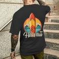 Hawaii Surfing Outfit Aloha Surfboard Retrointage Beach T-Shirt mit Rückendruck Geschenke für Ihn