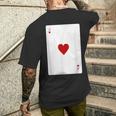 Heart Ace Costume T-Shirt mit Rückendruck Geschenke für Ihn