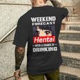 Hentai Drinking Japanese Anime Manga T-Shirt mit Rückendruck Geschenke für Ihn