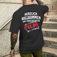 Herzlich Willkommen Im False Film S T-Shirt mit Rückendruck Geschenke für Ihn