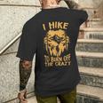 I Hike To Burn Off The CrazyRetro Camping Vintage Camper Men's T-shirt Back Print Gifts for Him