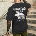 Hombre Grandad Bear Autism Awareness Autism Papa Daddy Camiseta Hombre Estampado Espalda Regalos para él