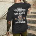 Homme Humour Chasseur Sanglier J'aime La Chasse Et L'apéro T-shirt imprimé au dos Cadeaux pour lui