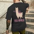 Hulapaka Alpaca Lama Hula Hooping Hoops Hoop Dance Hullern T-Shirt mit Rückendruck Geschenke für Ihn