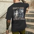 Human By Chance Alpha By Choice Wolf Alpha Men Men's T-shirt Back Print Gifts for Him