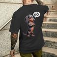 Humorvolle s Für Rauhaardackel Hundebesitzer Dickköpfiger Rauhaardackel Nö Dackel Hund Lustiges Hunde Schwarz U-Ausschnitt Kurzarm S Eu Klein Kind Casual T-Shirt mit Rückendruck Geschenke für Ihn