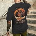 I'm Black History Afro Black History Motivation Men's T-shirt Back Print Gifts for Him