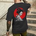 Impresionante Geisha Samurai Pintura Japonesa Tradicional A Camiseta Hombre Estampado Espalda Regalos para él