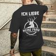 Jäger Ich Liebe Es Wenn Mich Meine Frau Zum Jagen Lässt Hagd German L T-Shirt mit Rückendruck Geschenke für Ihn