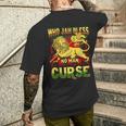 Who Jah Bless No Man Curse Reggae Lover Rasta T-Shirt mit Rückendruck Geschenke für Ihn