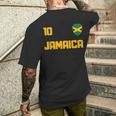 Jamaica Flag Reggae Music Fan Jersey T-Shirt mit Rückendruck Geschenke für Ihn