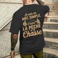 Je Suis Un Mec Simple J'aime Pêche Chasse Humoristique T-shirt imprimé au dos Cadeaux pour lui