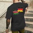 Kenya Germany Flag German Kenyan T-Shirt mit Rückendruck Geschenke für Ihn