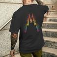 Kölner Dom Regenbogen Regenbogenfahne Pride Lgbtq Lesbisch T-Shirt mit Rückendruck Geschenke für Ihn