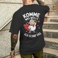 Komme Was Wolle Ich Schaf Das Landwirt Bauernhof Motivation T-Shirt mit Rückendruck Geschenke für Ihn