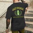 Last Pickle She'll Ever Tickle Bachelorette Party Men's T-shirt Back Print Gifts for Him
