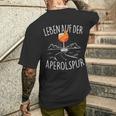 Leben Auf Der Aperolspur Official Spritz Club Aperollin' T-Shirt mit Rückendruck Geschenke für Ihn