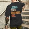 Legend Since December 1983 41 Years T-Shirt mit Rückendruck Geschenke für Ihn