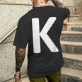 Letter K T-Shirt mit Rückendruck Geschenke für Ihn