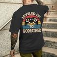 Leveled Up To Godfather Retro Promocionado A Padrino Regalo Camiseta Hombre Estampado Espalda Regalos para él