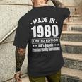 Limited Edition 1980 Birthday 1980 Geboren Jahrgang 1980 T-Shirt mit Rückendruck Geschenke für Ihn