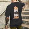 Lindos Gatos Niños Y Gatitos Amante De Los Gatos Anime Y Kawaii Gato Camiseta Hombre Estampado Espalda Regalos para él