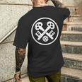 Locksmith Metal Builder Guild Sign T-Shirt mit Rückendruck Geschenke für Ihn