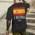 L'olleria España Souvenir Ciudad Bandera Camiseta Hombre Estampado Espalda Regalos para él