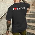 I Love Elon T-Shirt mit Rückendruck Geschenke für Ihn