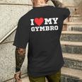 I Love My Gymbro Y2k Sigma Red Heart T-Shirt mit Rückendruck Geschenke für Ihn