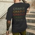 Love Heart Charly Grunge Estilointage Negro Charly Camiseta Hombre Estampado Espalda Regalos para él