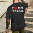 I Love My Rookie Ich Liebe Meinen Rookie T-Shirt mit Rückendruck Geschenke für Ihn