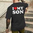 I Love My Son Heart T-Shirt mit Rückendruck Geschenke für Ihn