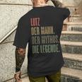 Lutz El Hombre Del Mito La Leyenda Nombre Gracioso Camiseta Hombre Estampado Espalda Regalos para él