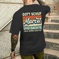 Marcel Name Saying Gott Schuf Marcel T-Shirt mit Rückendruck Geschenke für Ihn